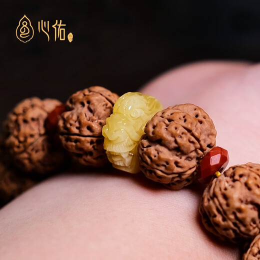 Xinyou Natural Beeswax Dragon Button Back Cloud Separator Beads Spacer Beads Passion Seeds Star Moon Bodhi Toy Pendant Pendant Accessories Full Carving Width 14mm