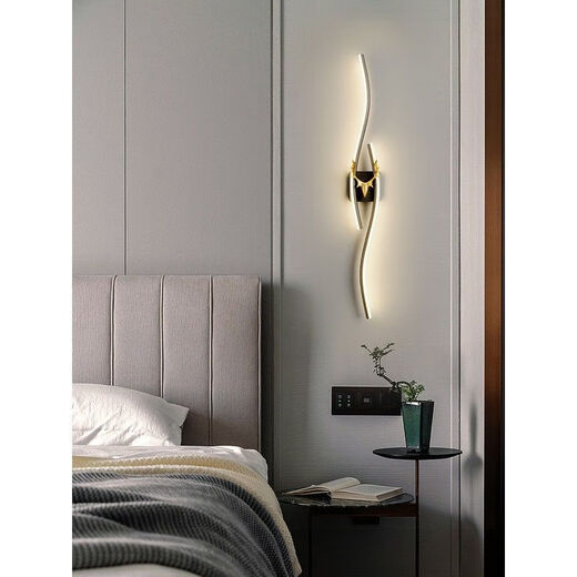 GUYES long wall lamp minimalist light luxury living room wall simple modern bedroom bedside wall lamp Guangdong Zhongshan lamp wall lamp gold 60CM three-color light