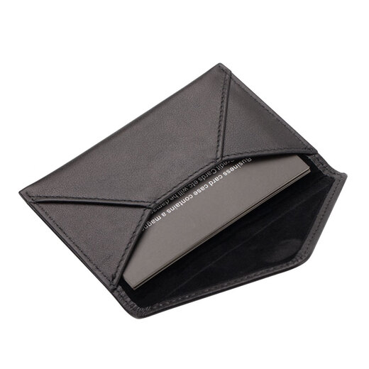 伊恩玛真皮名卡包超薄名片夹 多功能卡片包驾驶证皮套 高档进口头层牛皮 黑色