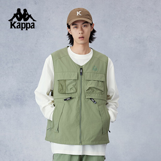 
Kappa (Kappa) back-to-back director vest 24 spring and autumn new men's trendy sports outdoor casual work vest KPCGCNN01 Interstellar black-9902 M
