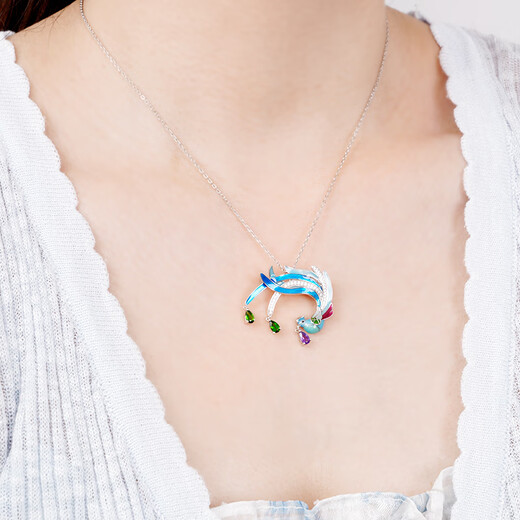 Forbidden City Culture Wealthy Harmony Series Jewelry Necklace Ring Brooch Necklace Earrings Gift For Girlfriend Forbidden City Cultural Creative Gift Brooch Necklace With Certificate