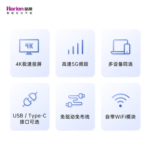 Haoli Wireless Screen Projector HDMI Line 4K HD Transmission Same-Screen Device Office Home Suitable for Apple Android Phone Connected to Monitor Projector No Network HG-1S