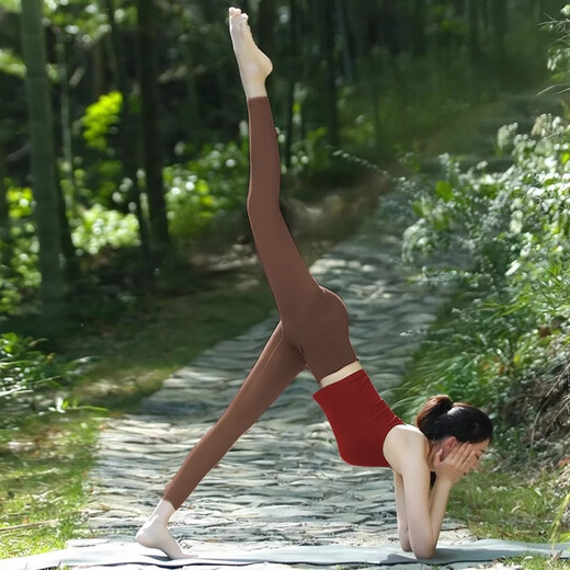 Shuangxiu Pilates Yoga Wear Suit for Women 2025 New Summer Thin Style Fitness Wear with Chest Pads Vest-style Sports Top Ankola Red Top XL (120-135)