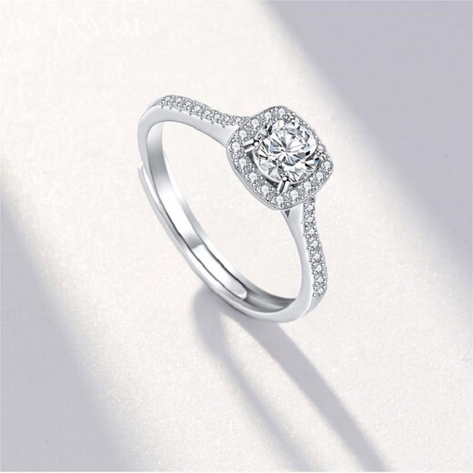 VCIXYOUPT950 platinum moissanite diamond ring, engagement proposal, confession of love, anniversary birthday gift for girlfriend, platinum moissanite diamond ring