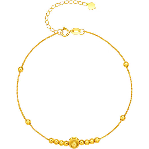 Saturday Fortune 18K Gold Bracelet Women's Cat's Eye Gold Bead Color Gold Bracelet Birthday Gift C0713579 18K Gold 16+3cm