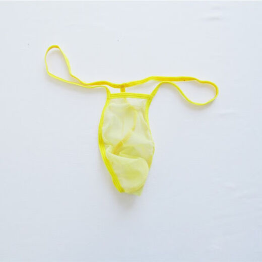 Junjunjia Men's Ultra-Thin Transparent Underwear T-Bone Breathable Sexy Pants Seamless Briefs T Library Fully Transparent One Pack Black One Size