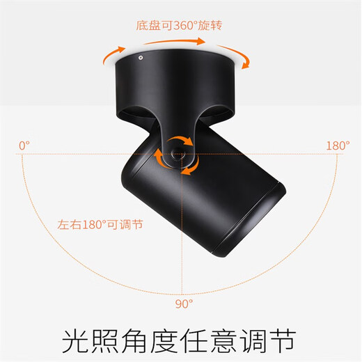 NGIA surface-mounted universal adjustable ceiling lamp full spectrum plant growth lamp indoor flower and green plant imitation sunlight fill light white model 20W natural light 4000K full spectrum