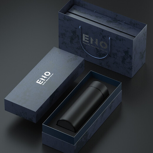 ENO High-End-Thermosbecher für Damen und Herren, 999er-Tasse aus reinem Silber, getrennter Tee- und Wasserbecher, Wasserbecher, maßgeschneiderter Business-Bürobecher, Meteoritschwarz, private Geschenkbox, Zertifikat inklusive, 430 ml