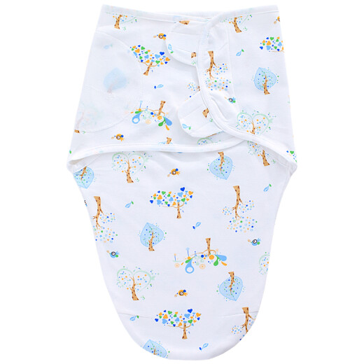 Elephant baby (elepbaby) baby sleeping bag quilt spring and summer newborn cotton swaddle anti-jump swaddling bag swaddle baby anti-kick quilt 74X52CM Happy Tree