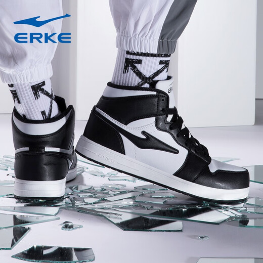 Hongxing Erke Men's Shoes New Running Shoes Casual Skateboard Shoes Versatile Sports Shoes 51117401103 Black 41