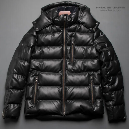 Men's winter thickened new sheepskin hat short simple down leather jacket leather short down 10XL M135Jin Jin equal to 0.5 kg or less