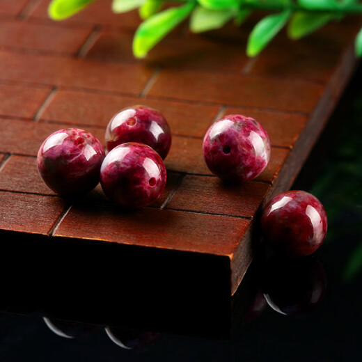 DL 1998 tourmaline loose beads natural plum blossom round beads single diy handmade beading every 5mm/2 pieces