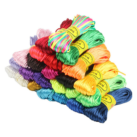 Oufanluo Chinese knot wire No. 5 red rope DIY hand-woven wire lanyard ring braided bracelet rope necklace wire red bundle 10 meters