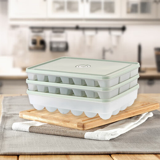 LOCK & LOCK timing dumpling box 21 compartments * 2 + egg box 24 compartments * 1 plastic storage box set mint green