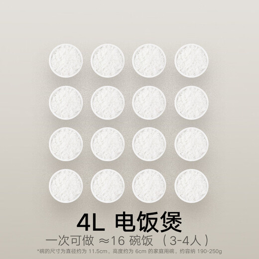 Mijia Xiaomi rice cooker for 3-4 people at home, multifunctional rice cooker, rice cooker, porridge cooker, quick cooking in 25 minutes, non-stick inner pot, smart anti-spill, large capacity 4 liters