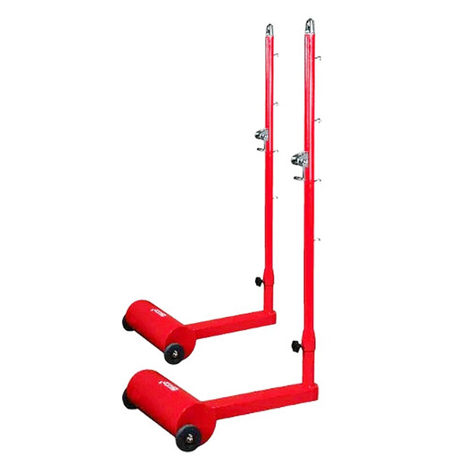 Double Happiness (DHS) Badminton Net Frame DHQJ3011 Mobile Classic Model with Wheels for Easy Movement One Pair of Two 3011 Badminton Net Frame (Network Not Included)