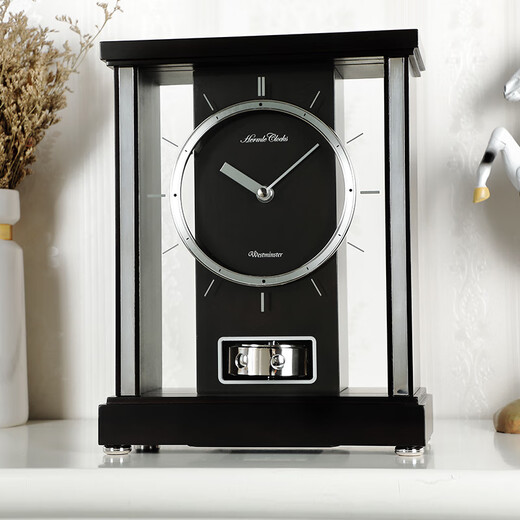 赫姆勒时钟（Hermle Clocks）欧式现代座钟客厅实木报时摆件低音低噪台式坐钟 QT004-110003