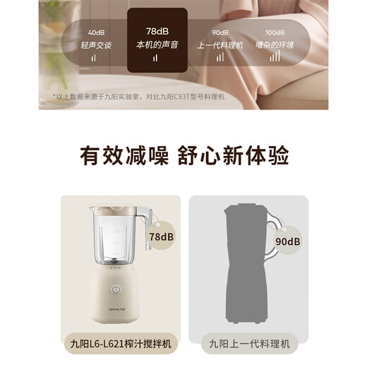 Joyoung Juicing and Cooking Machine Juicing Cup Multifunctional Easy-to-Clean Household Blender Rice Paste Juice Machine Baby Food Complementary Machine L6-L621A