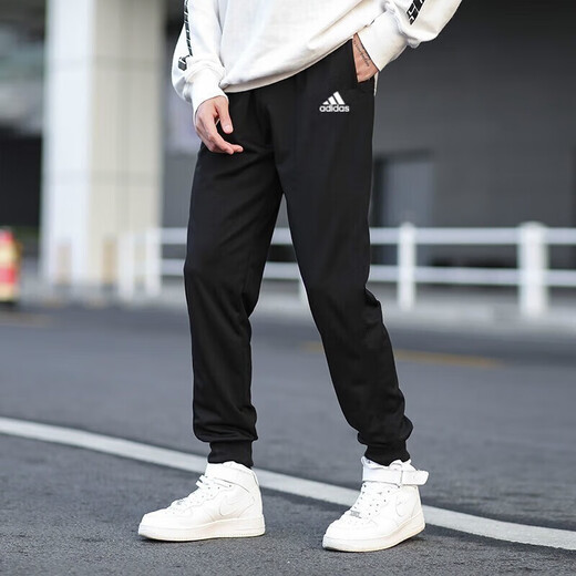 阿迪达斯 （adidas）男装运动套装24秋季新款休闲大LOGO圆领卫衣收口束脚裤长裤两件套 HZ3023+GK9226/店长主推 M/175