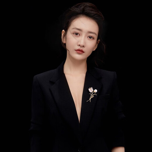 SNQP Swarovski craft high-end brooch tulip women's pearl crystal corsage temperament flower gift gold