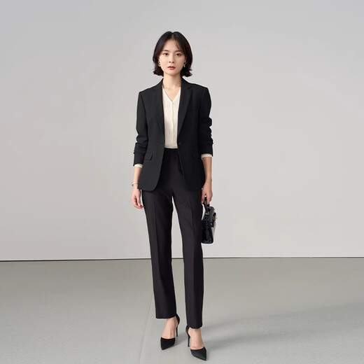 Lady Bird black formal suit women's professional small man interview wear public examination high-end suit jacket