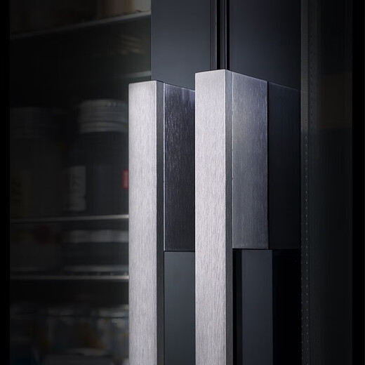 BAIKAILUN double-door thermostatic wine cabinet with double-door door ultra-thin and can be embedded in air-cooled frost-free thermostatic wine cabinet office household tea beverage liquor wine fruit preservation refrigerated display cabinet 1.76 meters dual temperature red wine + ice bar 70 bottles thin section