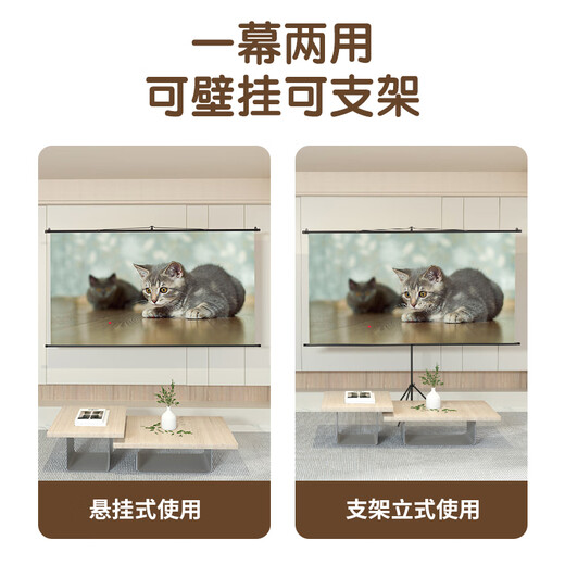 Deli 100-Zoll-16-Zoll-9-Halterung-Wandmontage-Doppelzweck-Photonenbildschirm, genießen Sie eine ultraklare und schlagfreie 8K-Heimprojektionswand, geeignet für den XGIMI Nut Dangbei-Projektor MS353