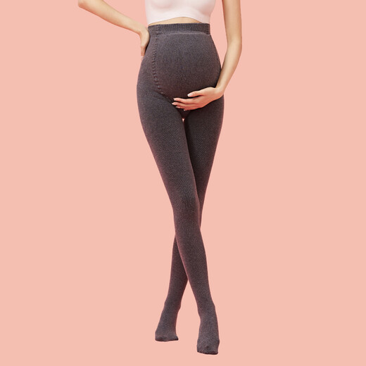 INUjIRUSHI maternity leggings, autumn and winter belly support, warm, high-waisted segmented compression pantyhose, foot socks 180D600D 180D Lycra pantyhose, black L-LL (hips 95~115)