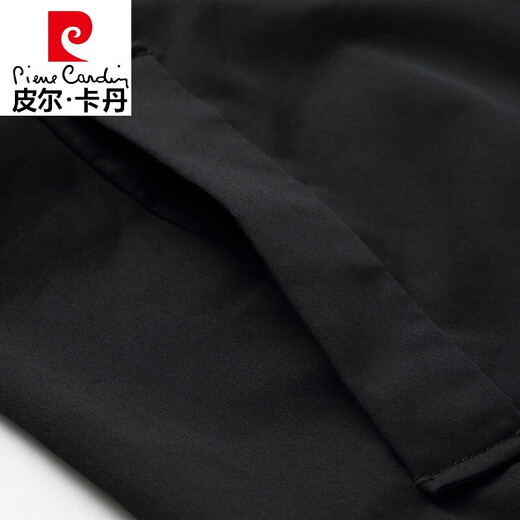 Мужская ветровка Pierre Cardin средней длины 2026, новинка весны и осени, модная красивая весенне-осенняя куртка, свободная британская куртка большого размера, черная 2XL 185