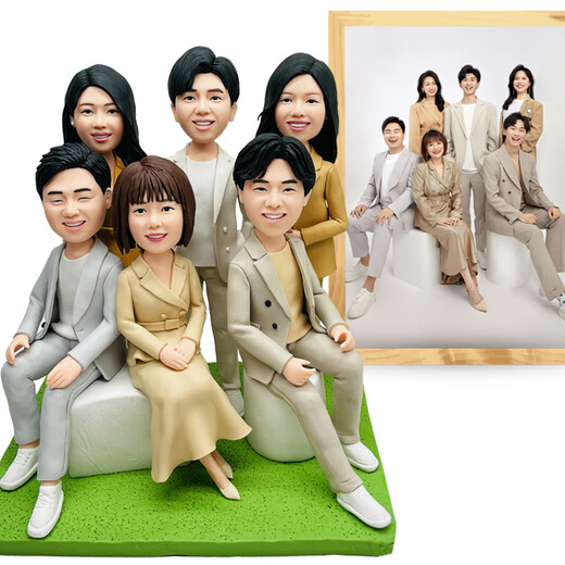 Descendants of Tao Soft Clay Doll AI Photo Customized Clay Figure Real-life Doll 3D Portrait Sculpture Doll Character Hand Figure Wedding Gift Recommended 22cm Single Person Made by a 12-Year-Old Master