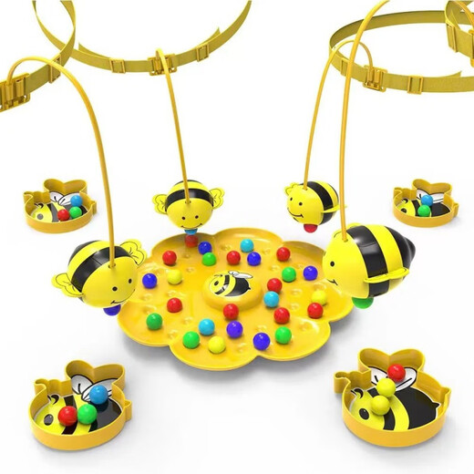 Little bees collecting nectar magnetic beads children's fishing toys 4 years old and above parent-child interactive early education for boys and girls Hard-working little bees collecting nectar Game package for two