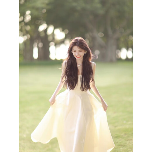Yanlifen (Yanlifen) Vestido de princesa de princesa escapada para mujeres 2025 Vestido de compromiso de verano NUEVO Falta blanca francesa
