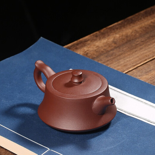 Xu Baoguo purple clay pot Yixing handmade original ore all purple clay kung fu teapot tea set set around the stove to cook tea column base purple clay