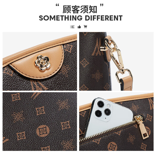 Old man's head bag, women's bag, gift to mother, high-end single shoulder crossbody bag, fashionable and versatile presbyopic small square bag 38 Women's Day gift, coffee color small bag