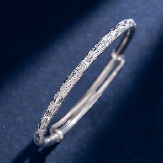 Xiyue platinum bracelet PT950 baby's breath bracelet, live push-pull adjustable round rod bracelet for wife and girlfriend, 18.98 g, shipped in 1-10 working days