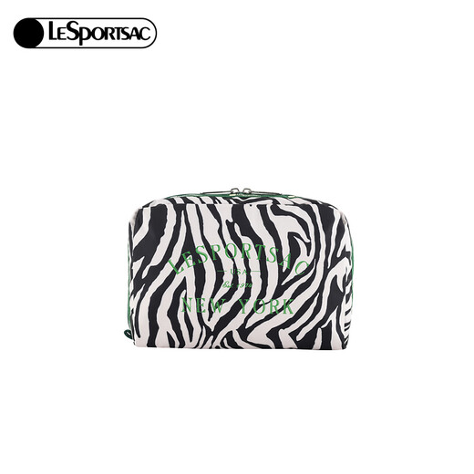LeSportsac new artistic niche clutch cosmetic bag fashion bag women's bag gift for girls artistic zebra pattern