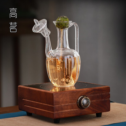 Gaoming Xiaoqinggan special teapot glass high temperature resistant tea boiler electric ceramic stove kettle tea set high-end household 550ml imitation Song Dynasty teapot