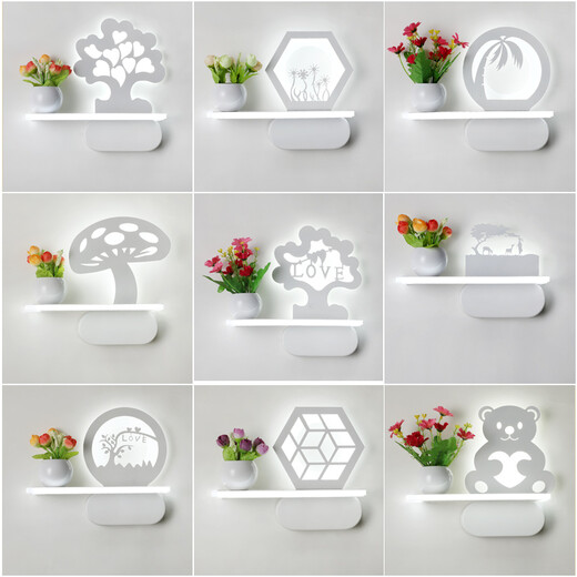 Wall lamp bedside simple modern bedroom creative LED personalized living room stair aisle decoration Chinese wall lamps heart-shaped style