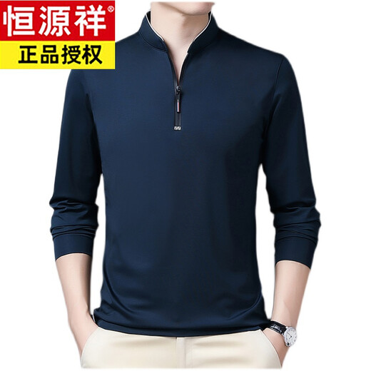 Hengyuanxiang Pure Cotton Fot Fit Fit Fit Fit Fit Fit Fit Fit Can-Cual Fine Tops Весной и осенью мужчин среднего возраста.