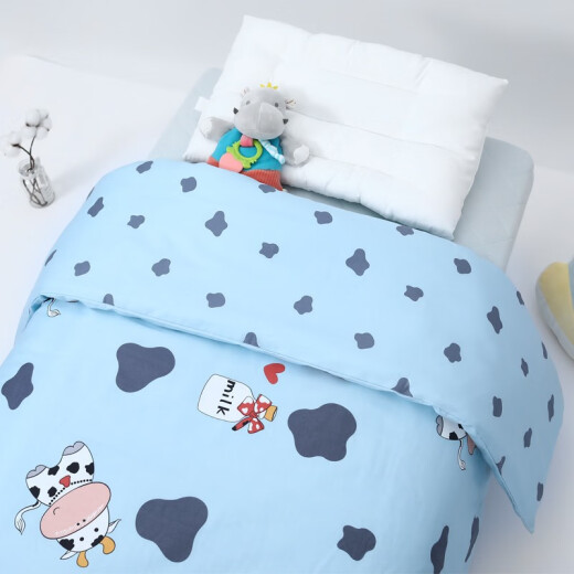 Elephant baby (elepbaby) children's quilt spring and autumn cotton baby quilt cover baby kindergarten quilt quilt cover 120X150CM (cow quilt cover)