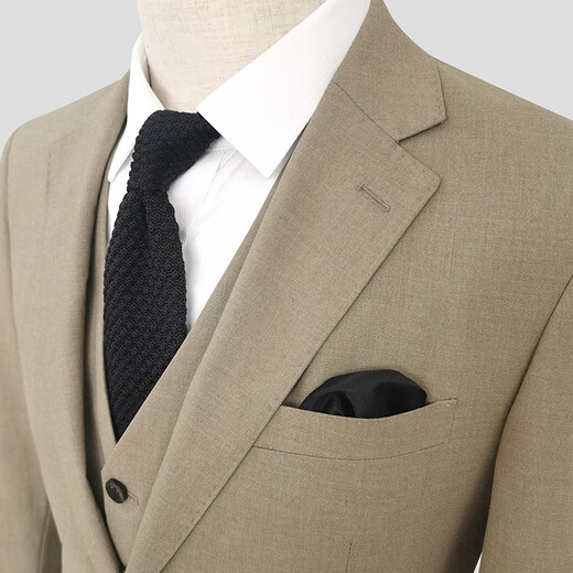 G MONS suit men's business suit men's suit suit wedding groom's suit men's professional light formal suit men's gray brown top + pants two-piece set 48