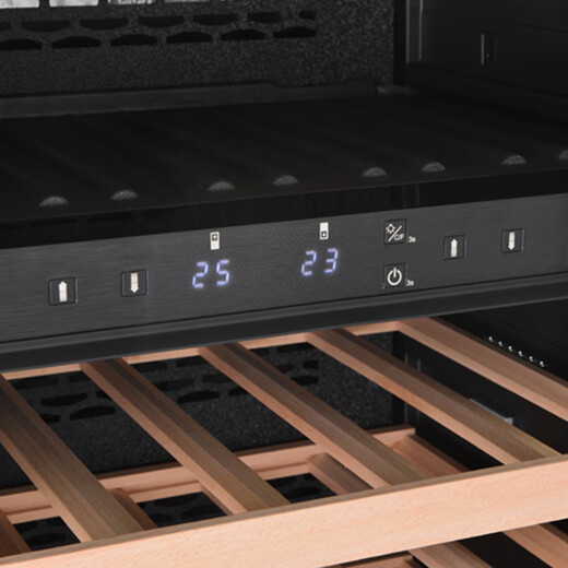 EREMITE external door panel embedded red wine cabinet constant temperature wine cabinet cold drink tea refrigerator frost-free air-cooled cold drink tea cabinet fresh cabinet Embraco frequency conversion embedded wine cabinet dual temperature/no handle voice control door opening 101 bottles