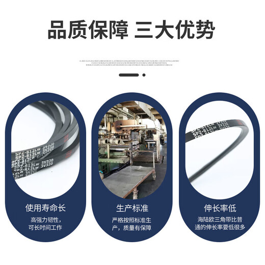三角带SPZ16873000高速窄V带橡胶工业机器SPAS SPZ 1762/3V695
