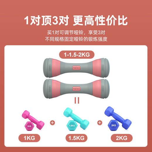 Diwei Dumbbell Women's Adjustable Small Dumbbell Men's Fitness Household Pure Steel Arm Muscle Training Weight Loss Exercise Equipment Adjustable Blue Pair (2-3-4kg) 4KG Collect and Follow for Gifts