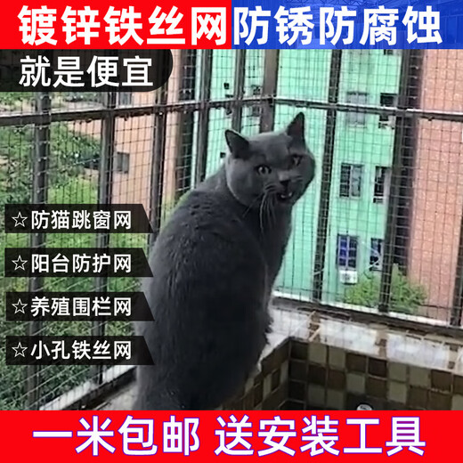 Anti-rust wire mesh balcony anti-rat and anti-cat protective mesh fence mesh breeding mesh galvanized chicken mesh small hole iron mesh 1.5 cm hole * 0.7 mm thick - this wire is thinner 0.5 meter high x 1 meter long - buy a few pieces to get a few meters long