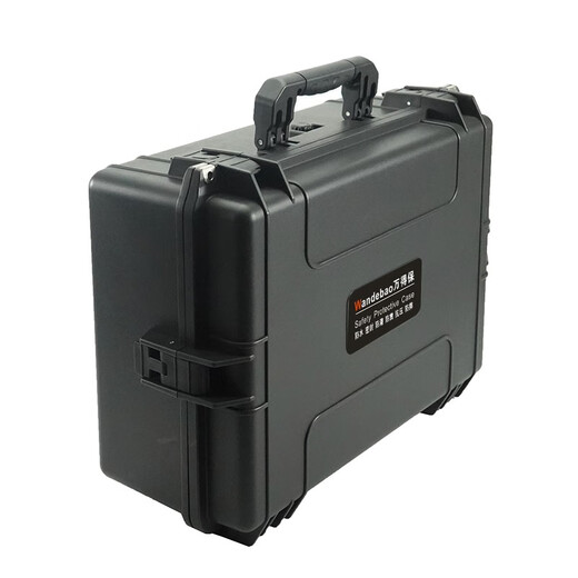 Wonderbao Hardware Tools Roof Box Safety Protection Box Transport Protection Box Portable Three-Proof Box Waterproof Box Shockproof PW-6 Black Empty Box + Sponge 1 Set