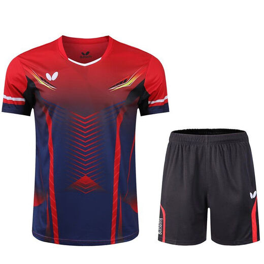 Traje de tenis de jersey de la mariposa Traje para hombres transpirable Mesh Competencia de secado rápido Jersey Summer Equipo de entrenamiento Sportswear Sportswear