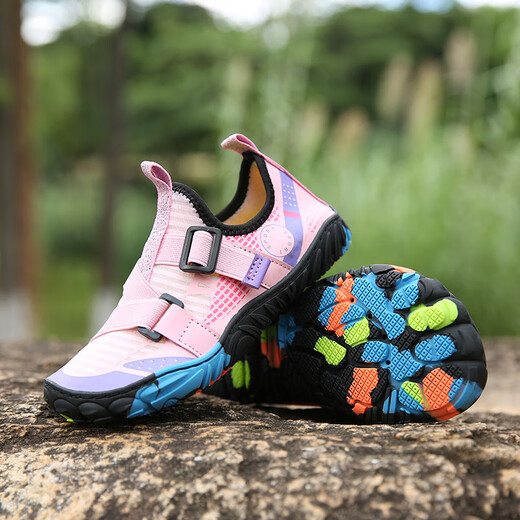 LINBUXAN children's indoor rope skipping special shoes for primary school students physical training shoes for boys and girls silent home fitness sports shoes Sapphire 32