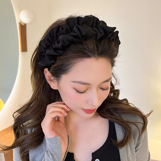Xiang Wan Hairband Women's Pleated Simple High-Skull Hairpin Hairband Women's Headwear Face Washing Outer Departure Card Headwear Girl's Birthday Gift