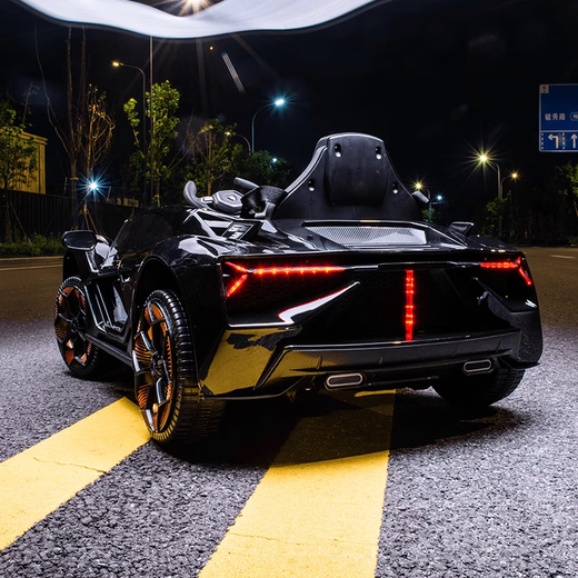 Nile children's remote control car can sit on a baby's baby electric car and can drive a four-wheeled toy car stroller luxury yellow paint - rubber soft wheels + high-power battery